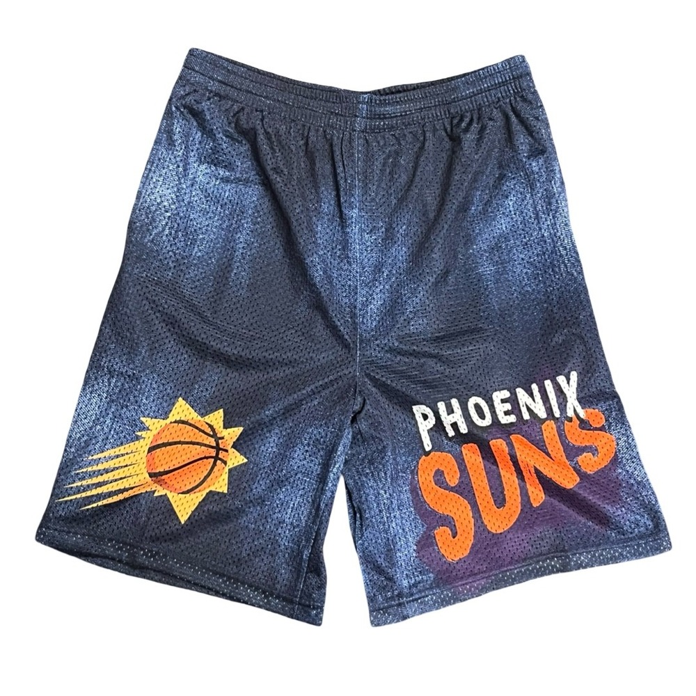 NBA Phoenix Suns Youth Large 14/16 Basketball Shorts Navy Blue Mesh Athletic
